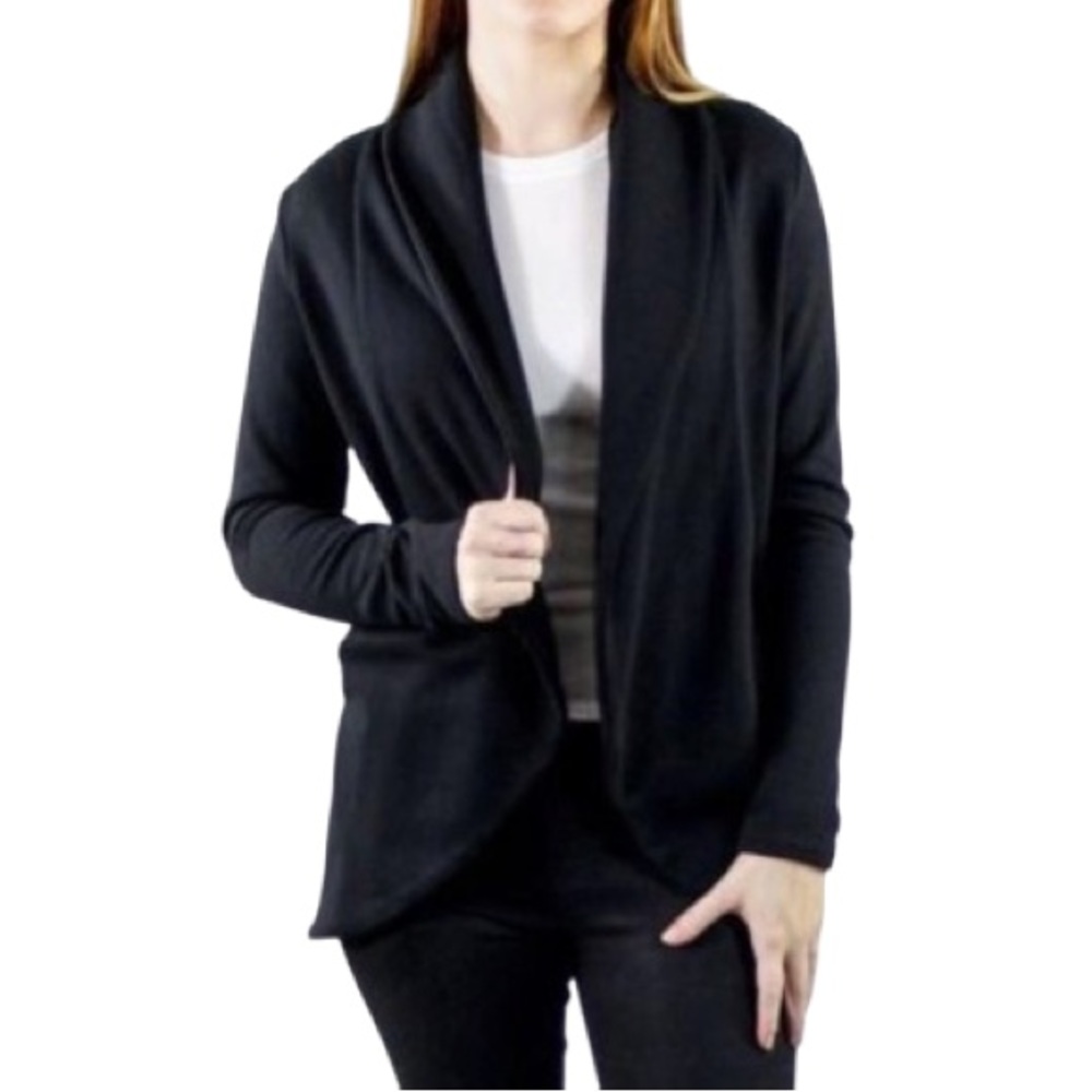 Standard James Perse cotton black‎ coccon open cardigan